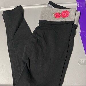 rose and sequin pink leggings